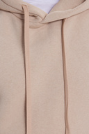 یونیسکس اورسایز پنبه ای بافت نرم با کلاه پایه بژ با داخل پشمی-thumb