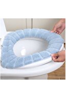 yarbay Tuvalet Klozet Kapağı Için Yıkanabilir Yumuşak Kumaş Ped Mavi