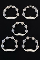 تنبور عروس سپید ساقدوش عروس حنا شب عروسی ختنه عروس زنگ پلاستیکی 5 عدد-thumb