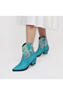Lo Mejor Shoes Kadın Mavi Deri Özel Tasarım Ayakkabı