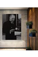 نقاشی چوبی آتاتورک نقاشی پرتره آتاتورک 188 نمای قاب نقاشی دکوراسیون دیوار عمودی-thumb