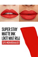 Maybelline New York Super Stay Matte Ink Likit Mat Ruj - 320 Individualist- Kırmızı