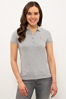 US Polo Assn Gri Kadın T-Shirt