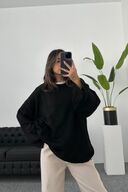 ژاکت بافتنی آستین گشاد زنانه Pinterest مدل Pinterest ژاکت نرم قد متوسط ​​اورسایز-thumb