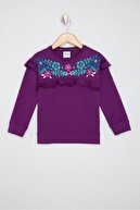 US Polo Assn Mor Kız Çocuk Sweatshirt