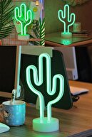 Patladı Gitti Dekoratif Kaktüs Neon Led Gece Lambası
