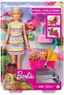 Barbie Ve Köpekleri Geziyor Oyun Seti - Bebek 2 Yavru Köpeği Ve Pusetiyle Ghv92