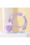 مدل قلب ست محافظ شارژر 5 تکه سازگار با شارژر آیفون 18/20 وات-thumb