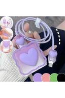مدل قلب ست محافظ شارژر 5 تکه سازگار با شارژر آیفون 18/20 وات-thumb