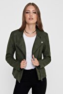 Only Ava Faux Kadın Yeşil Deri Ceket (15102997-ROS)