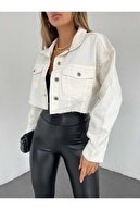 کت جین برش لیزری دو جیب زنانه Zyn-58394-thumb