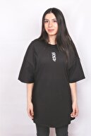 MİNES Kadın Siyah Oversize T-shirt
