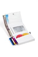 کیف سورتمه جا کارتی مکانیزم چرمی آلومینیومی زنانه، هدیه جاکلیدی، کیف پول اتوماتیک-thumb