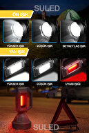 چراغ قوه LED قابل شارژ LED LIGHT چراغ کمپینگ چند منظوره خورشیدی قابل شارژ با ویژگی پاور بانک USB-thumb