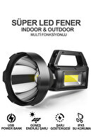 چراغ قوه LED قابل شارژ LED LIGHT چراغ کمپینگ چند منظوره خورشیدی قابل شارژ با ویژگی پاور بانک USB-thumb