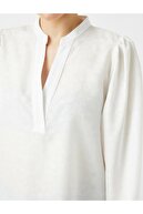 Koton Kadın Ekru Desenli Bluz