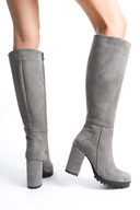 چکمه زنانه روزانه Unal Özer Graysuede Un001-0118-thumb