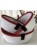 with white red stripe