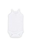 بدنه بچه گانه 5 تیکه طناب دار ژاکارد با بست های محکم 100% پنبه - نخودی صورتی سفید-thumb