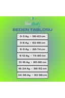 بدنه بچه گانه 5 تیکه طناب دار ژاکارد با بست های محکم 100% پنبه - نخودی صورتی سفید-thumb