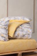 ست روتختی دو نفره الاستیک Ranforce روتختی مرمری زرد-thumb