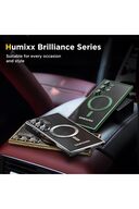 قاب محافظ Galaxy S24 Ultra با ویژگی شارژ Magsafe، محافظ لنز دوربین، پشت شفاف، لبه رنگی-thumb