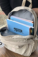 کوله پشتی کرم کثیف کیف مدرسه لپ تاپ 14 اینچی کیف مسافرتی Duomino 18 لیتری 40x30x15cm-thumb