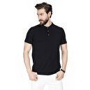 Buratti Erkek Siyah Düğmeli Polo Yaka Pamuklu Günlük T Shirt 4362050