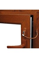 Mashotrend 5 Adet Çelik Halatlı Pvc Kapı Pencere Emniyet Kilidi - Pencere Çocuk Emniyet Kilidi - Kahverengi