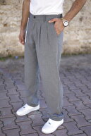 شلوار خاکستری خاکستری مردانه دوتایی شلوار خاکستری دوتایی فصل جدید-thumb