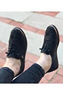Markopark Kadın Siyah Lastikli Günlük Ortopedik Ayakkabı
