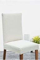 Latuda Concept Likralı Yıkanabilir 4'lü Sandalye Kılıfı | Sandalye Örtüsü Taş