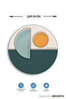 بشقاب رژیمی شیشه ای | بشقاب ارائه شیشه ای | بشقاب پرش - جداسازی تغذیه | قطر 25 سانتی متر-thumb