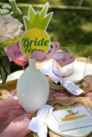 The Bride Pack 12'li Bekarlığa Veda Partisi Flamingo Temalı Pankart Seti