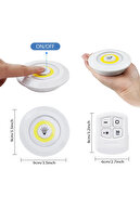 3 نورافکن LED با کنترل از راه دور باطری بی سیم چراغ قفسه آشپزخانه زیر چراغ کابینت-thumb