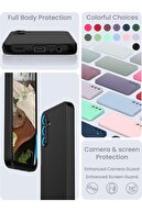 ست محافظ شیشه ای 2 عددی با دوربین محافظ گلکسی A55 سامسونگ سیلیکون رنگی نرم + محافظ صفحه نمایش 9H-thumb