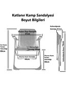صندلی کمپینگ Natura صندلی پیک نیک تاشو با جا لیوان مستطیلی سبز-thumb