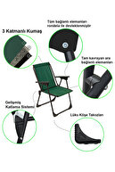 صندلی کمپینگ Natura صندلی پیک نیک تاشو با جا لیوان مستطیلی سبز-thumb