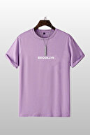 تی شرت یونیسکس بروکلین چاپ سه بسته یاسی-نفتی سبز-قرمز-thumb