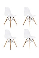 Dorcia Home Beyaz Eames Sandalye - 4 Adet - Cafe Balkon Mutfak Sandalyesi