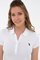 US Polo Assn Kadın Beyaz Kısa Kollu T-shirt