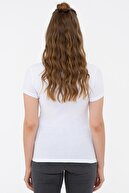 US Polo Assn Kadın Beyaz Kısa Kollu T-shirt