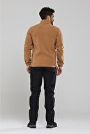 2AS Erkek Kahverengi Tam Fermuarlı Polar Sweatshirt 100013sw-kahverengi