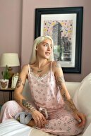 Pijamaevi Dantelli İp Askılı Örme Kadın Pijama Takımı