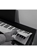 Herşey Nota Piyano Desenli Piyano Tuş Takımı Örtüsü