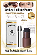 پودر ابرو تمبر و کیت زرق و برق دار - قهوه (پودر ابرو ، شکل ابرو)-thumb