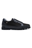 Ferre Erkek Siyah Deri Sneaker Ayakkabı