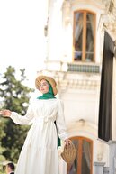 Huuq Design Kadın Beyaz Pamuk Elbise