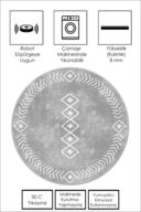 چاپ دیجیتال قابل شستشو بدون لغزش پایه فرش گرد آشپزخانه فرش اتاق نشیمن و رانر-thumb