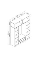کمد لباس زنجیره ای 4 دری کاله سفید-thumb